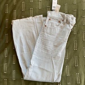 PIN STRIPE HIGH WAISTED JEANS